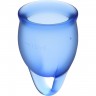 Набор менструальных чаш, 2шт. SATISFYER FEEL CONFIDENT MENSTRUAL CUP DARK BLUE J1762-6